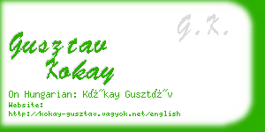 gusztav kokay business card